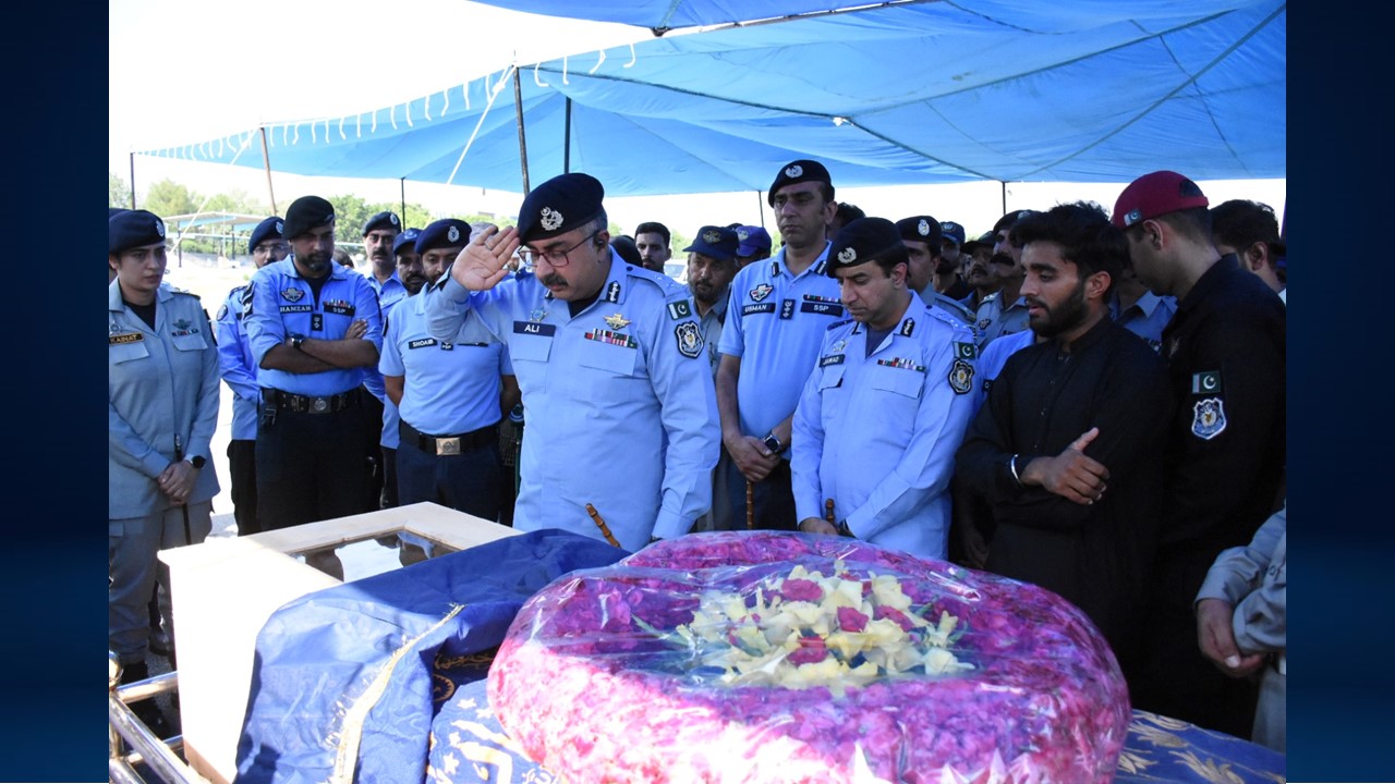 Funeral Prayers Offered for Martyred ASI Maqsood Ali Khan at Police Lines Headquarters