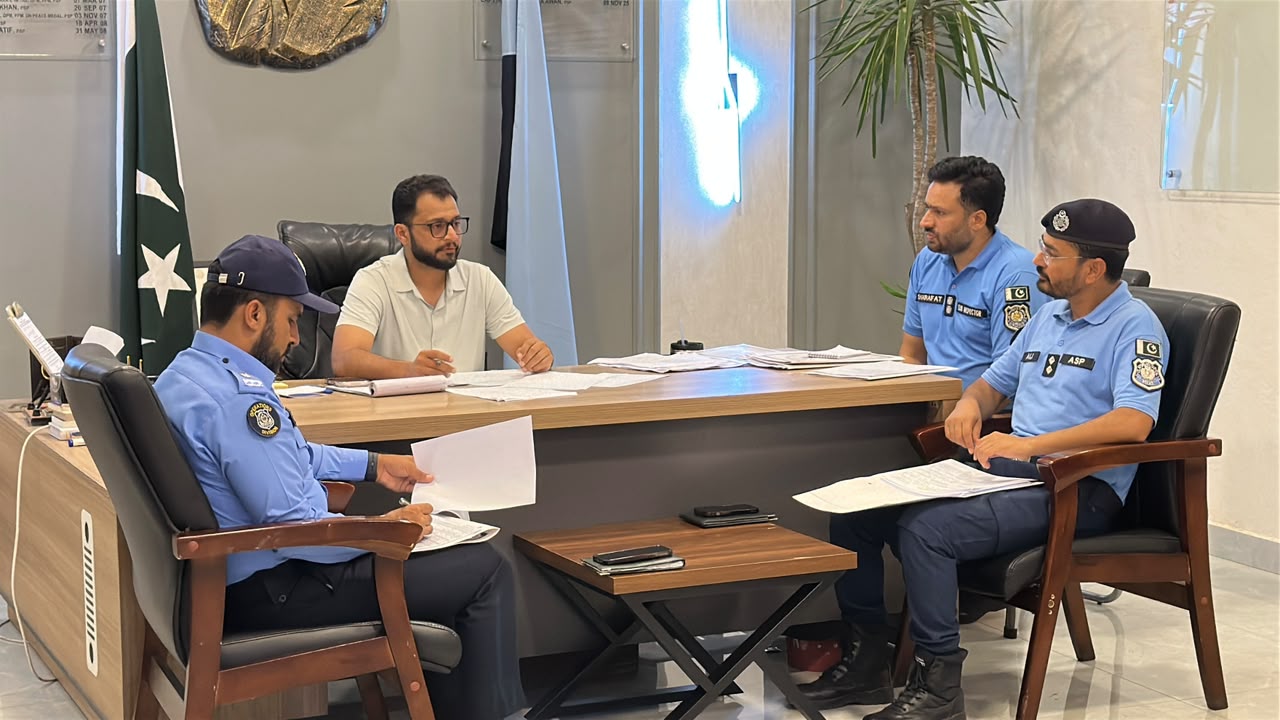 SSP Operations Islamabad Qazi Ali Raza Chairs Key Crime Review Meeting with City and Saddar Zone Officers