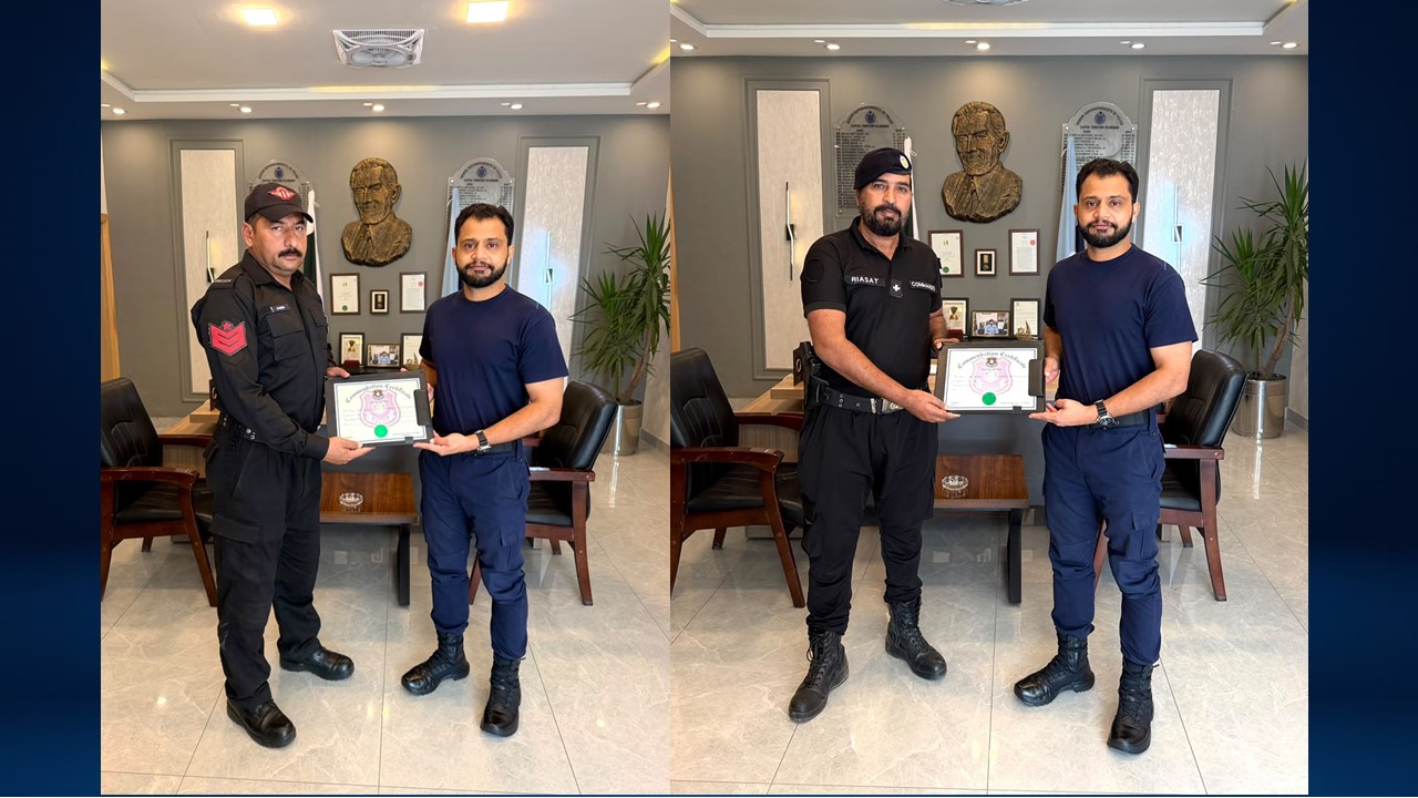 SSP Operations Islamabad Rewards Secretariat Police Station SHO and CRT Team for Professional Performance