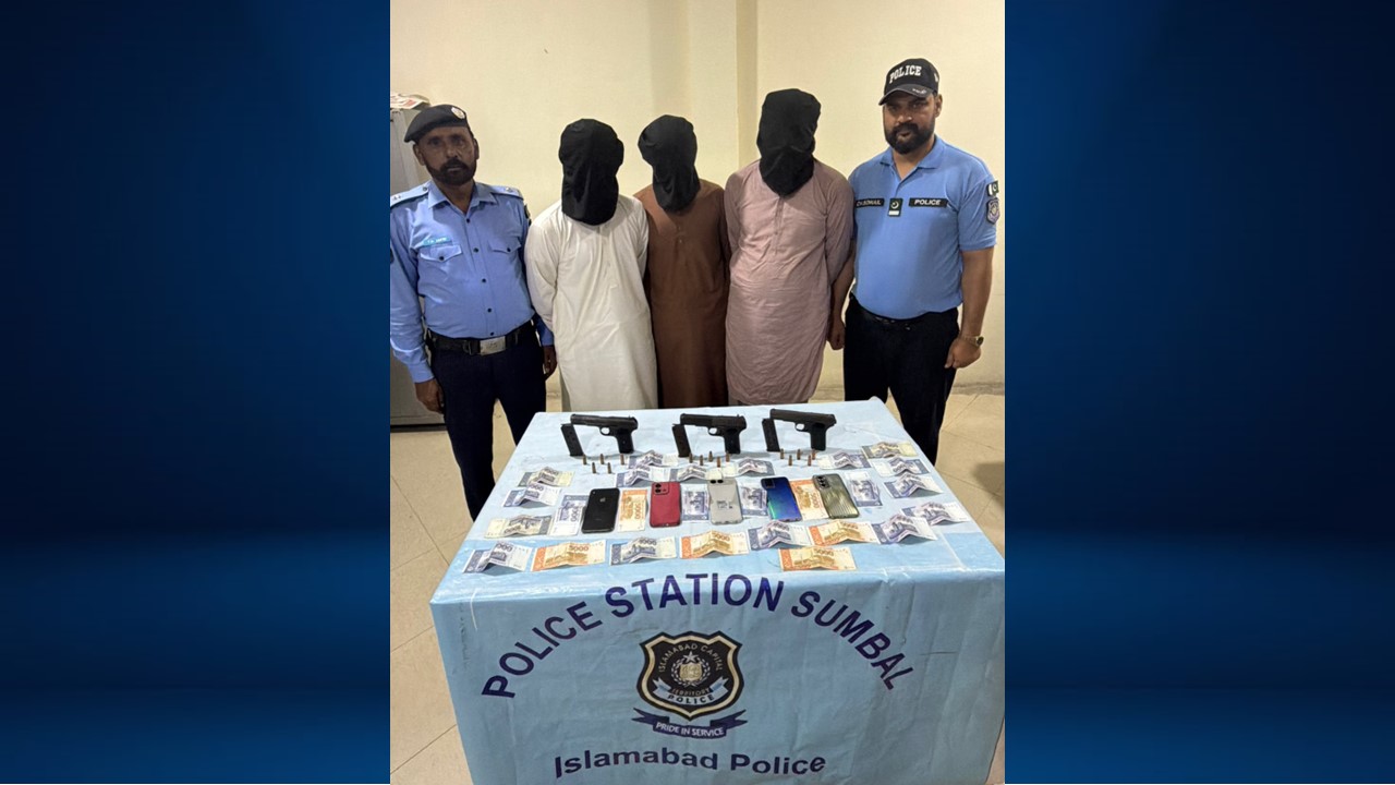 Islamabad Police arrest three members of organized “Bali” robbery gang